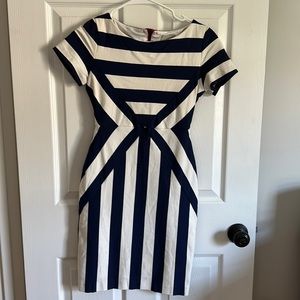 Blue and white Maeve striped dress